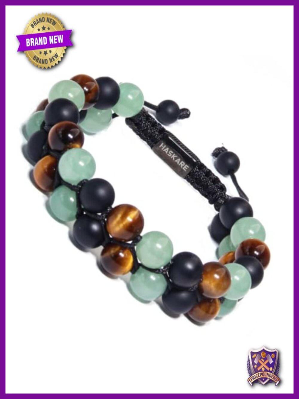 Natural Tiger Eye Onyx Aventurine Stretch Bracelet